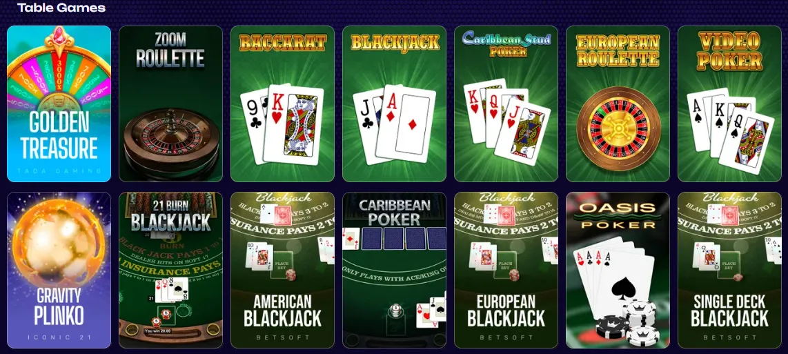 x3bet casino table games